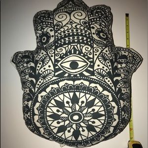 Earthbound Trading Co Yoga Hamsa Hand Throw Pillow
